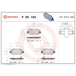 P30103 - : PRIME Low-Met Brake Pad Set for Brembo Image