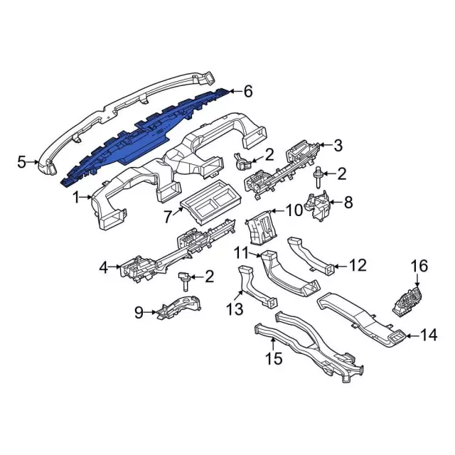 LJ8Z18490A - Body: Defroster Nozzle for Ford: Mustang Mach-E Image