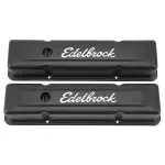 4643 - : Signature Series Valve Covers, Black, Tall Profile, Chevrolet 262-400, '59-'86 for Edelbrock Image