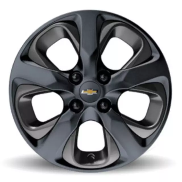 42697756 - Wheels: 15x6-Inch Aluminum 5-Spoke Wheel - Black for GM Image