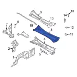 7C3Z2502012B - Body: Cowl Top Panel for Ford: F-250 Super Duty, F-350 Super Duty, F-450 Super Duty, F-550 Super Duty Image