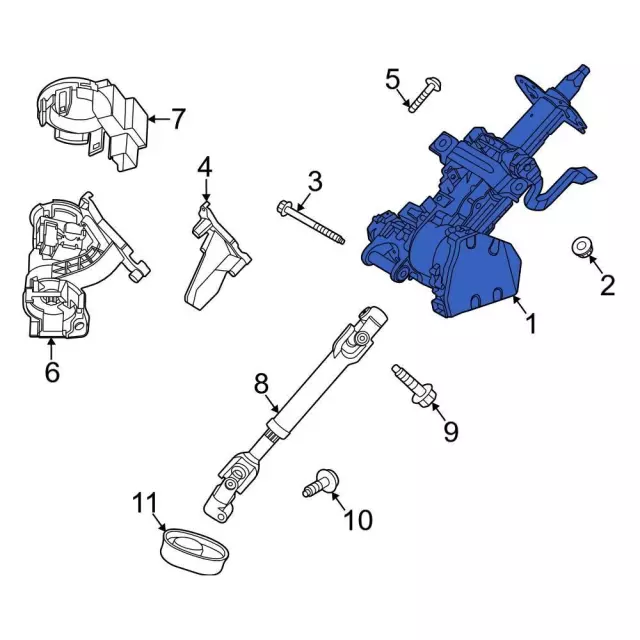NZ6Z3C529H - Steering: Steering Column for Ford: Maverick Image