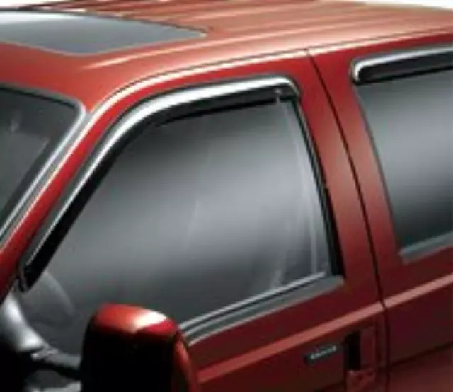 F-250 F-350 OEM Ford Smoke Side Window Deflector Kit 4-pc CREW CAB - Ford (VGC3Z-18246-C)