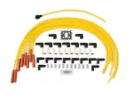 4040 - : Spark Plug Wire Set - 8mm - Yellow with Orange Straight Boots for ACCEL Image