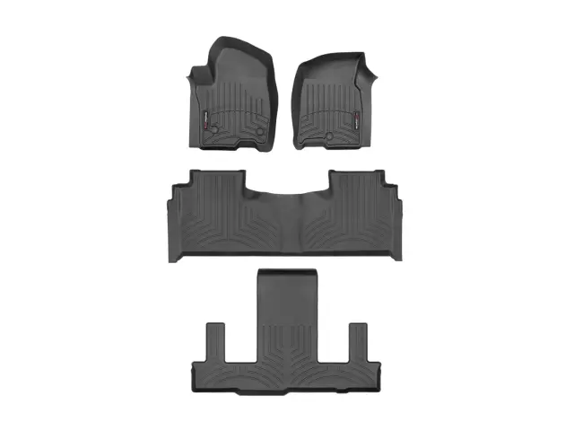 441632123 - Accessories: Front &amp; Rear &amp; Rear Black FloorLiner™ DigitalFit® for WeatherTech Image