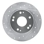 63159035L - : DFC Brake Rotor - Drilled and Slotted - Silver for DYNAMIC FRICTION Image