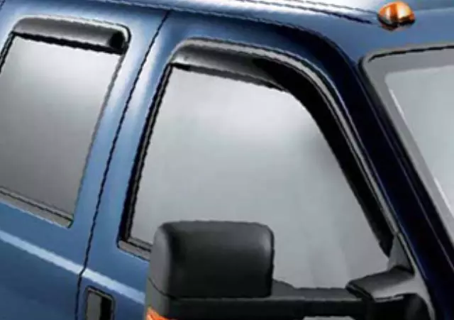 F-250 F-350 OEM Ford Smoke Side Window Deflector Kit 4-pc CREW CAB - Ford (VGC3Z-18246-C)