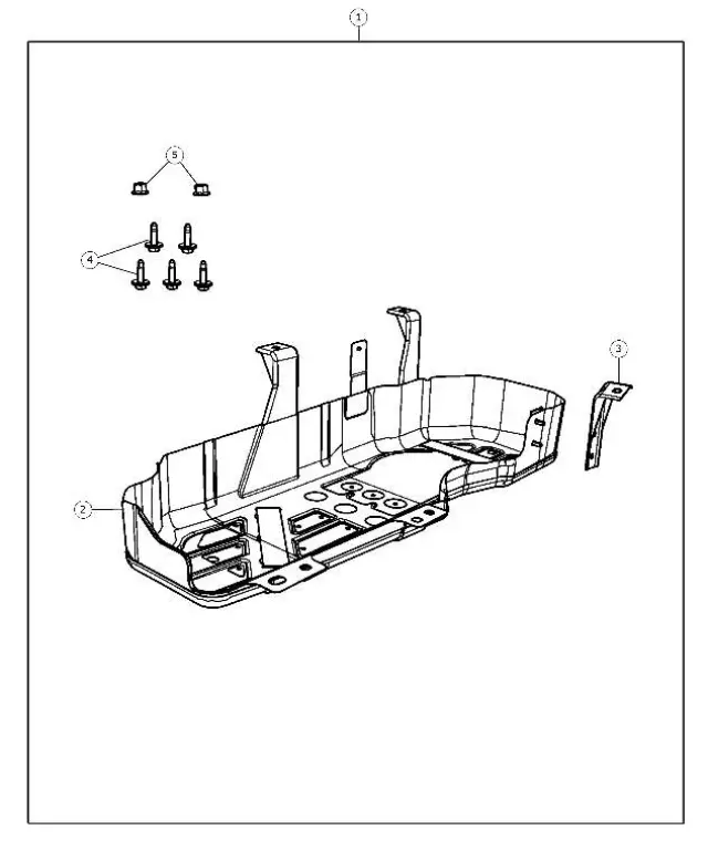 Fuel Tank Skid Plate - Mopar (52125081AE)
