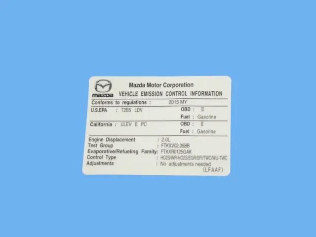 68336549AA - Labels: Emission Label for Fiat: 124 Spider Image