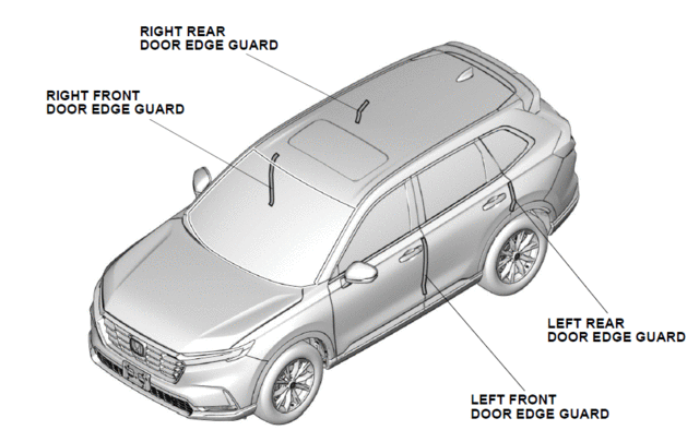 2023-2025 Honda CR-V - Door Edge Guards - Platinum White Pearl - Honda (08P20-3A0-110)