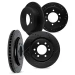 700472077 - : DFC Brake Rotors - Drilled &amp; Slotted - Silver for DYNAMIC FRICTION Image