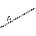 FL3Z1820758B - : 2015-2024 Ford - Lower Weather-Strip for Ford: F-150, F-250 Super Duty, F-350 Super Duty Image