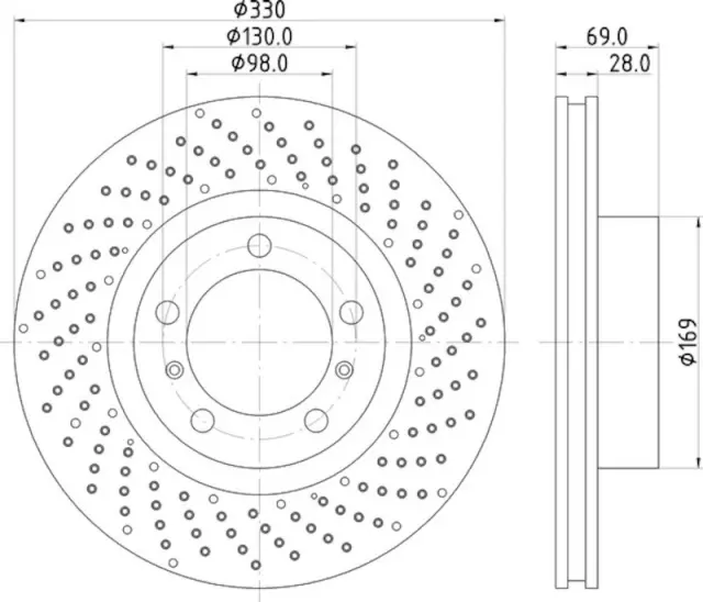 355125031 - Brakes &amp; Brake Parts: Disc Brake Rotor for Hella Pagid Image