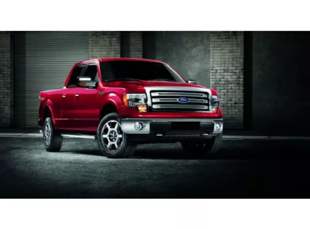 09 thru 14 Ford F150 OEM Genuine Ford 3 Bar Chrome Mesh Grille Grill w/Emblem - Ford (DL3Z-8200-AB)