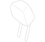 21897020507J95 - Body: Headrest for Mercedes-Benz Image