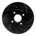63354075R - : DFC Brake Rotor - Drilled and Slotted - Black for DYNAMIC FRICTION Image