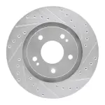 63172061R - : DFC Brake Rotor - Drilled and Slotted - Silver for DYNAMIC FRICTION Image