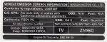 14805ZN56D - Body: Emission Label for Nissan Image