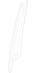 2536901100 - Driver Door: Trim Molding for Mercedes-Benz: GLC63 AMG S Image