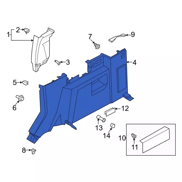 M2DZ7831012BE - Body: Quarter Trim Panel for Ford: Bronco Image