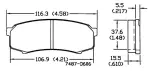 13050446 - Brake: Disc Brake Pad Set for Lexus: GX460, GX470, LX450 | Toyota: 4Runner, FJ Cruiser, Land Cruiser, Sequoia Image