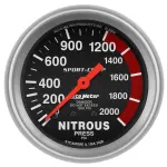 3428 - : GAUGE, NITROUS PRESSURE, 2 5/8", 2000PSI, MECHANICAL, SPORT-COMP for AutoMeter Image
