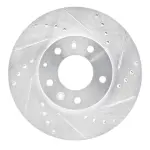 63180038R - : DFC Brake Rotor - Drilled and Slotted - Silver for DYNAMIC FRICTION Image