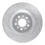63140049L - : DFC Brake Rotor - Drilled and Slotted - Silver for DYNAMIC FRICTION Image