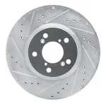 63159051L - : DFC Brake Rotor - Drilled and Slotted - Silver for DYNAMIC FRICTION Image