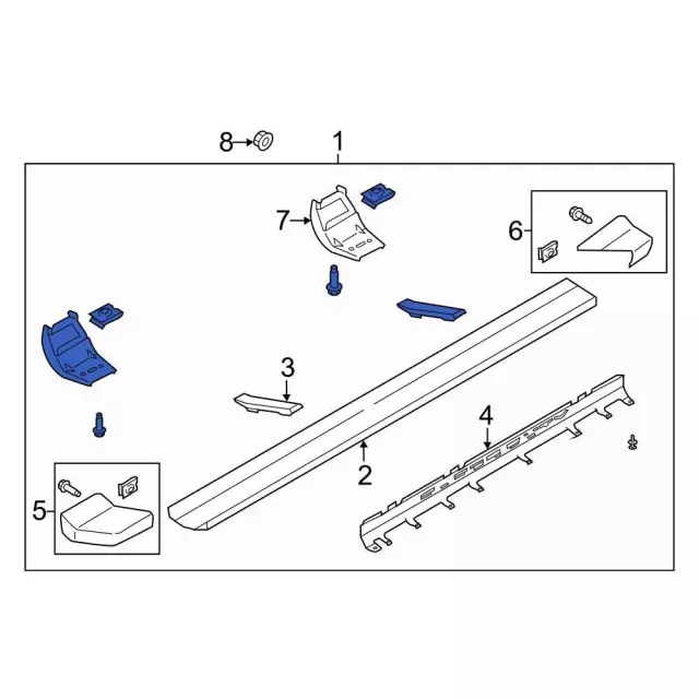 LC3Z16450JB - Unclassified: Running Board for Ford: F-250 Super Duty, F-350 Super Duty, F-450 Super Duty Image