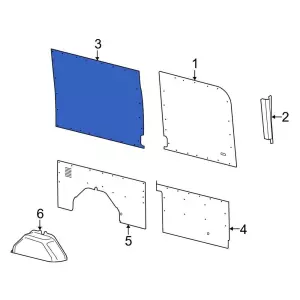 CK4Z6142411P - Body: Interior Quarter Panel Trim Panel for Ford Image