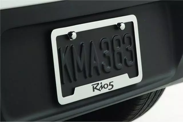 UR010AY105JB - Exterior: License Plate Frame, Chrome, Lower Logo for Kia: Rio, Rio5 Image