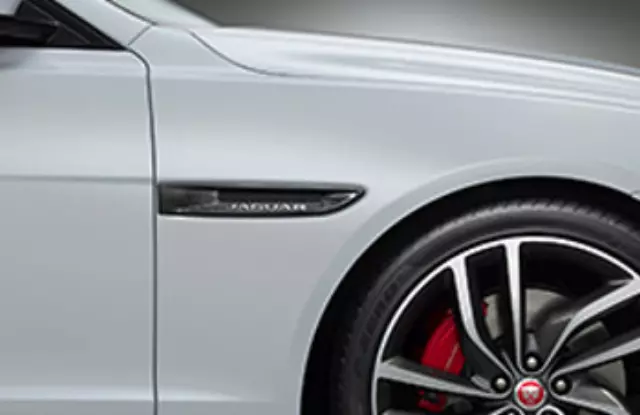 T2H18318 - Exterior: Side Power Vent - Carbon Fiber - Right Side for Jaguar Image