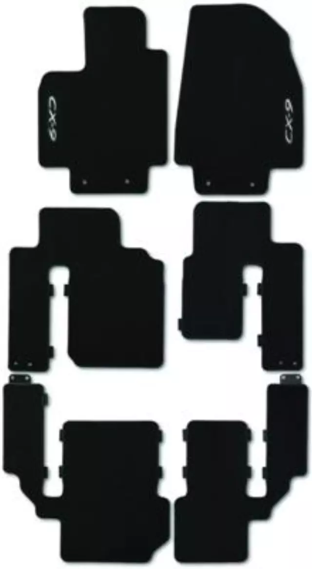 8BN04B - Interior: Floor Mats, Carpet - Black - Front Set for Mazda Image