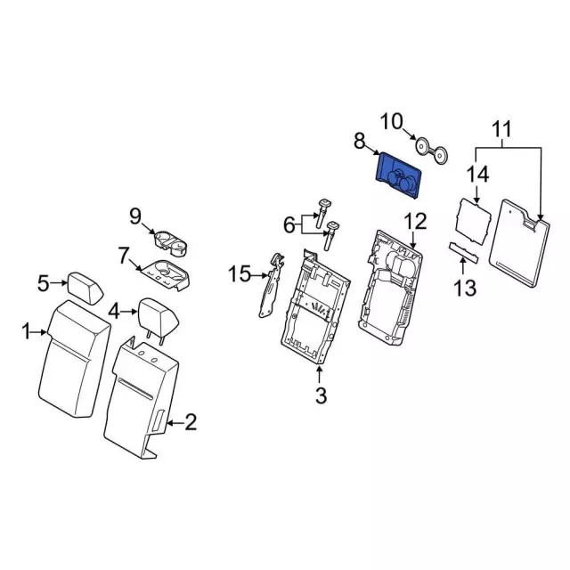 JL3Z1813562AK - : Cup Holder for Ford: F-150 Image