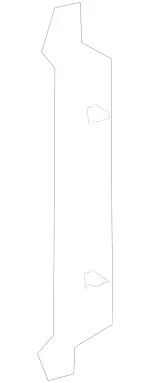 2028680186 - Rear Seat Bench: Guide Lever for Mercedes-Benz Image