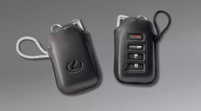 PT42000162F4 - Security: Key Glove - Black W/Gray - F Logo for Lexus: GS F, GS Turbo, GS200t, GS300, GS350, GS450h, IS200t, IS250, IS300, IS350, IS500, NX200t, NX300, NX300h, RC Turbo, RC200t, RC300, RC350, RX350, RX450h Image