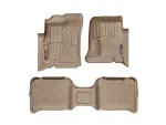4502512 - : Tan FloorLiner™ DigitalFit®, Front &amp; 2nd Row for WeatherTech Image
