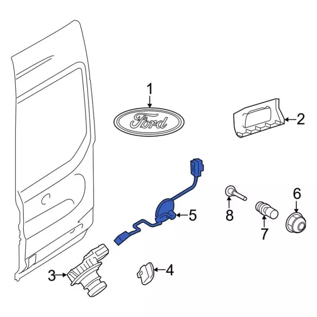 Park Assist Camera Wiring Harness - Ford (NK4Z-13234-K)