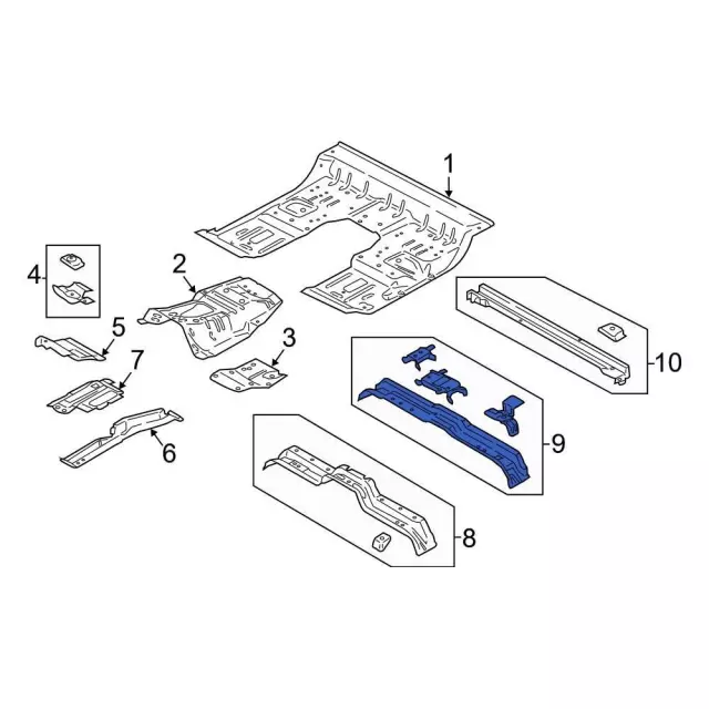 FL3Z1510692C - Body: Center Crossmember for Ford Image