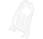9103405 - Front Seat: Backrest Frame for Mercedes-Benz: 180A, 180b, 220a, A220, A35 AMG, EQB 250+, EQB 300, EQB 350, GLA250, GLA35 AMG, GLA45 AMG, GLB250, GLB35 AMG, Sprinter 1500, Sprinter 2500, Sprinter 3500, Sprinter 3500XD, Sprinter 4500 Image