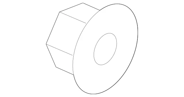 9905462 - Attachment Parts: Plastic Nut with Shank for Mercedes-Benz: C43 AMG, C63 AMG, C63 AMG S, E400, E450, E53 AMG Image image