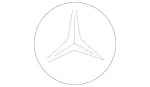 2167580058 - Trunk Lid: Mercedes Star for Mercedes-Benz Image