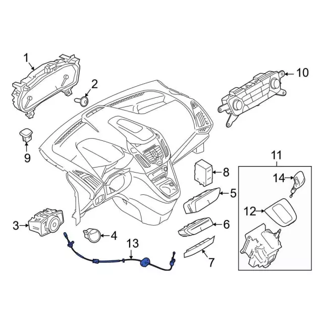 KV6Z7E395G - : Shift Control Cable for Ford: Transit Connect Image