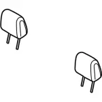 F1EZ58611A08HA - Body: Headrest for FORD Image
