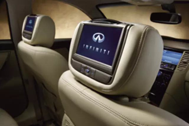 Dual Head Restraint DVD Monitors - Wheat - Infiniti (999U8EX300)