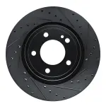 63363177R - : DFC Brake Rotor - Drilled and Slotted - Black for DYNAMIC FRICTION Image