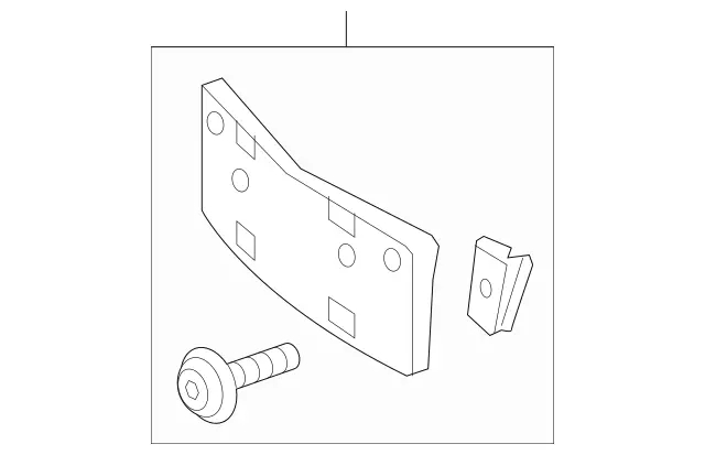 2928851081 - Detachable Parts: License Plate Holder for Mercedes-Benz: GL350, GL450, GL550, GLE300d, GLE350, GLE400, GLE43 AMG, GLE450 AMG, GLE550e, GLS350d, GLS450, GLS550, ML250, ML350, ML400, ML550 Image image