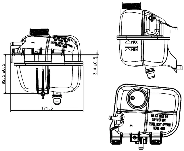 CRT87000S - Cooling Systems: Engine Coolant Reservoir for Mahle Image