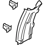 FL3Z1624357AA - Body: Upper Center Pillar Trim for Ford: F-150 Image